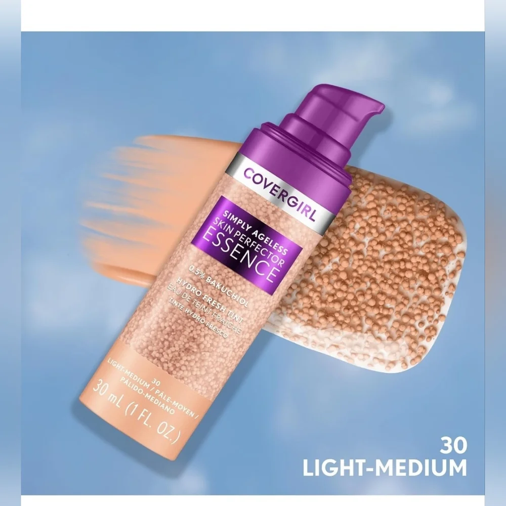Covergirl NEW Simply Ageless Skin Perfector Essence Foundation, 30 Light-Medium